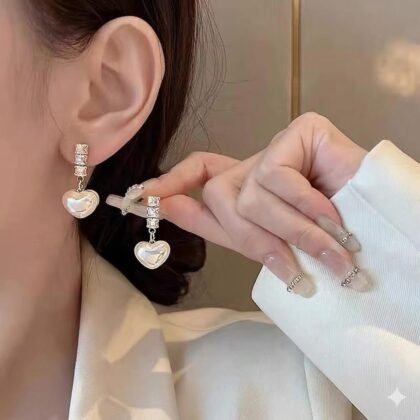 Frosted Heart Glow Earrings