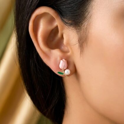 Blush Rose Pearl Studs