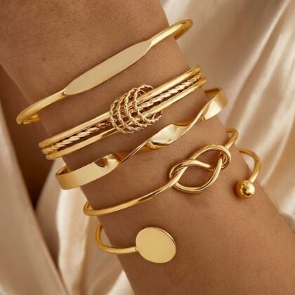 Golden Harmony Cuff Set (6pcs)